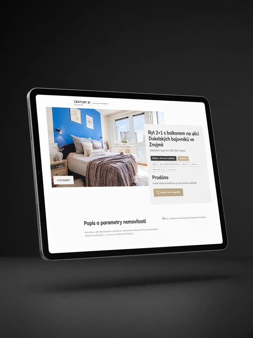 Tablet — náhled projektu