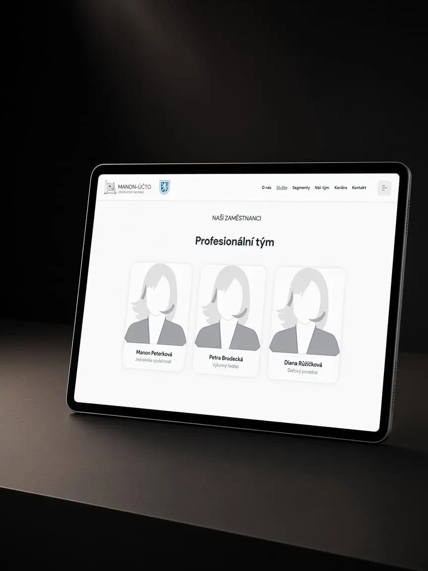 Tablet — náhled projektu