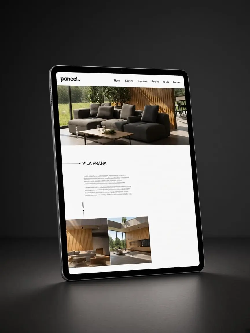 Tablet — náhled projektu Paneeli