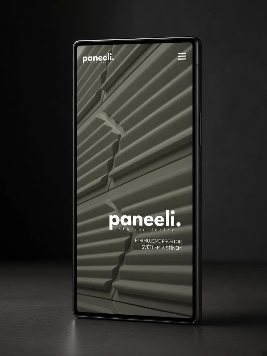 Mobilní zobrazení — náhled projektu Paneeli